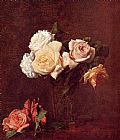 Henri Fantin-Latour Roses in a Vase painting